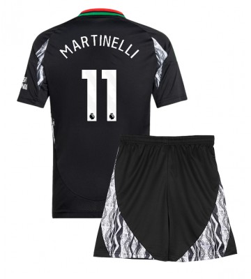 Arsenal Gabriel Martinelli #11 Segunda Equipación Niños 2024-25 Manga Corta (+ Pantalones cortos)